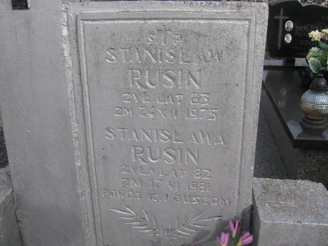 Stanisław Rusin Jasieniec - Grobonet - Wyszukiwarka osób pochowanych
