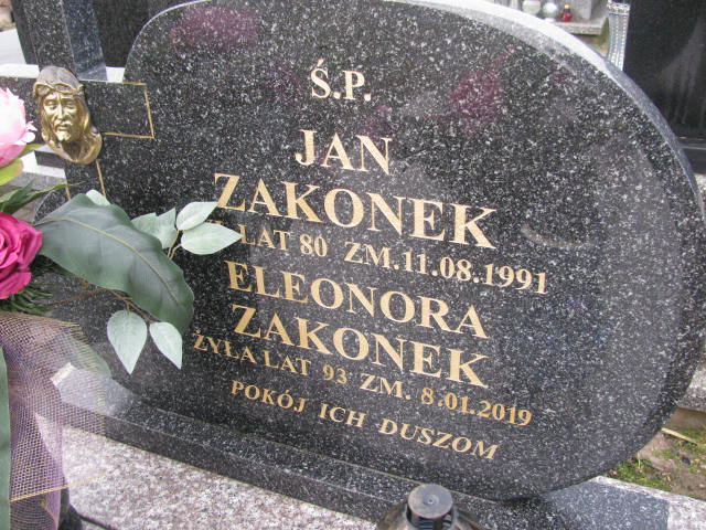 Eleonora Zakonek 1925 Jasieniec - Grobonet - Wyszukiwarka osób pochowanych